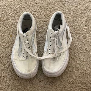 Old skool white vans